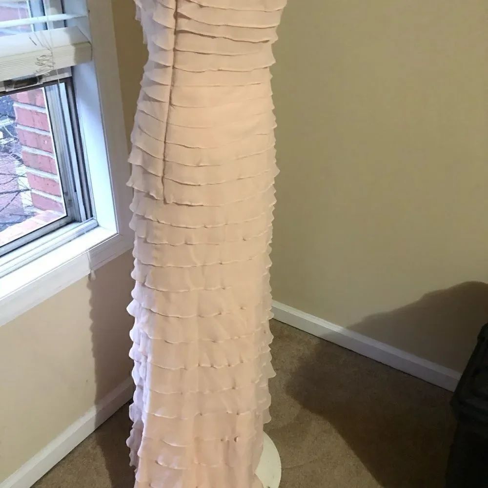 TASHIDA Collection pink ruffle gown - Picture 7 of 10